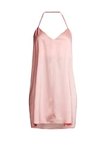 Silk Halterneck Mini-Slipdress