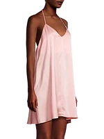 Silk Halterneck Mini-Slipdress