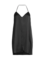 Silk Halterneck Mini-Slipdress