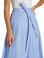 Knife-Pleated A-Line Skirt