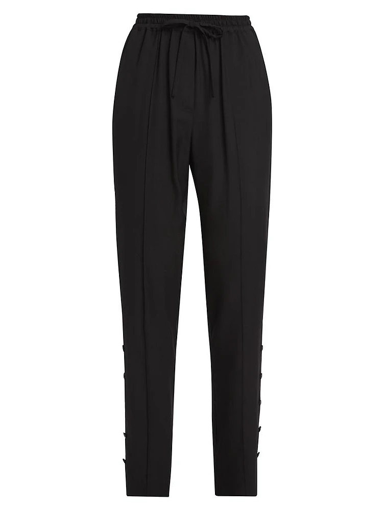 Button-Vent Oversized Pants