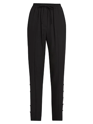 Button-Vent Oversized Pants