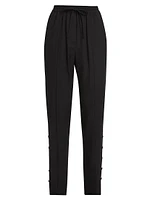 Button-Vent Oversized Pants