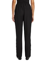 Button-Vent Oversized Pants