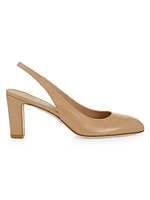 Vida 75MM Leather Slingback Pumps