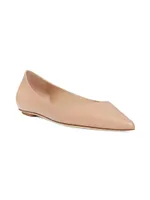 Emilia Pointed-Toe Leather Ballet Flats