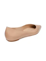 Emilia Pointed-Toe Leather Ballet Flats