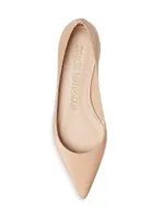 Emilia Pointed-Toe Leather Ballet Flats