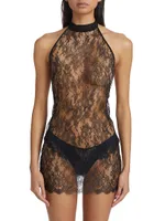 All Over Lace Halterneck Nightie