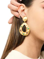 Thalita 22K-Gold-Plated & Multi-Gemstone Drop Earrings