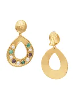 Thalita 22K-Gold-Plated & Multi-Gemstone Drop Earrings