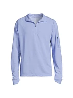 Slim-Fit Textured Quarter-Zip Sweatshirt