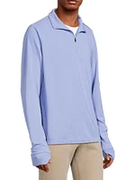 Slim-Fit Textured Quarter-Zip Sweatshirt