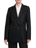 Giacca Aurora Striped Wool Blazer