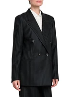 Giacca Aurora Striped Wool Blazer