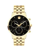 Museum Classic Chronograph Yellow PVD Bracelet Watch/42MM