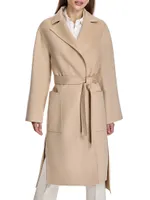 Belted Wool & Cashmere Coat