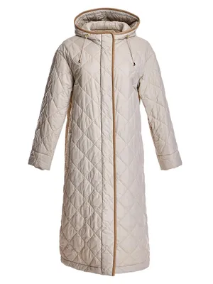 Quilted Nylon Hooded Coat