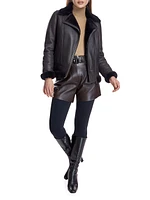 Shearling Biker Jacket