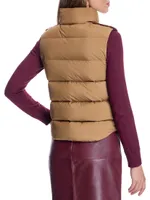 Colorblocked Geometric Shearling Vest