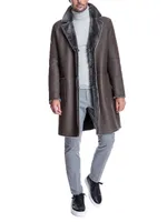 Reversible Shearling Car Coat