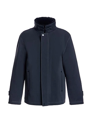 Nylon Shearling-Lined Jacket