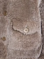 Oversized Shearling Button Jacket