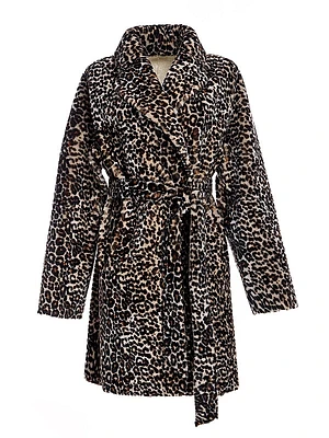 Reversible Leopard Shearling Coat