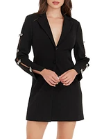 Berkley Embellished Crepe Blazer Dress