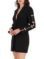 Berkley Embellished Crepe Blazer Dress