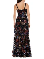 Anabel Sequin Mesh Maxi Dress