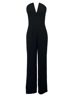 Fernanda Stretch Crepe Straight Jumpsuit