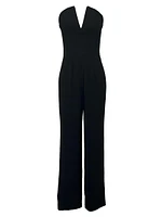 Fernanda Stretch Crepe Straight Jumpsuit