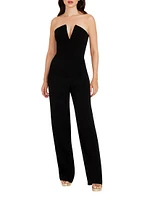 Fernanda Stretch Crepe Straight Jumpsuit