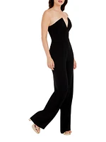 Fernanda Stretch Crepe Straight Jumpsuit