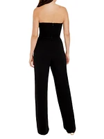 Fernanda Stretch Crepe Straight Jumpsuit