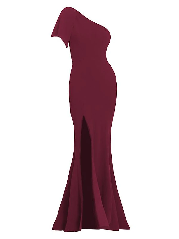 Georgina One-Shoulder Fit & Flare Gown