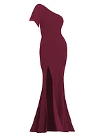 Georgina One-Shoulder Fit & Flare Gown