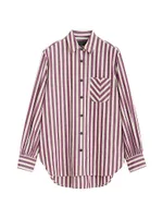 Maxine Striped Cotton Long-Sleeve Shirt