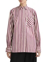 Maxine Striped Cotton Long-Sleeve Shirt