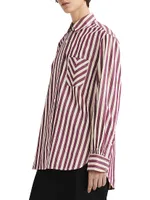 Maxine Striped Cotton Long-Sleeve Shirt