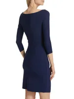 Minossa Long-Sleeve Surplice Minidress