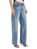 Low-Rise Rigid Boyfriend Jeans