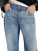 Low-Rise Rigid Boyfriend Jeans