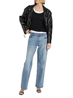 Low-Rise Rigid Boyfriend Jeans