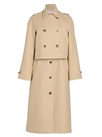 2-In-1 Cotton Double-Layered Trench Coat