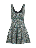 Dotted Flared Minidress