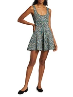 Dotted Flared Minidress