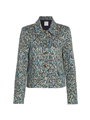 Cropped Jacquard Jacket