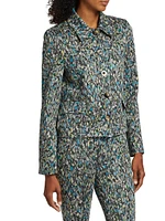 Cropped Jacquard Jacket